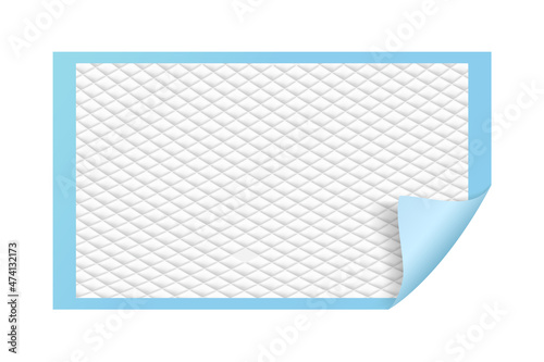 Disposable Urinary Incontinence Pads For the elderly, children, bedridden patients, dogs and pets. Disposable nursing sheet top view.