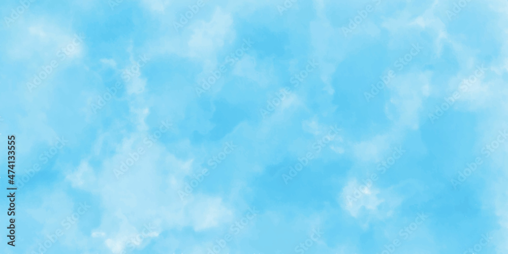 Background soft green sky and fade white clouds for sweet and natural background design.