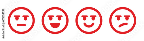 Bad behavior vector icon emoticon. Naughty, wicked and evil emoji set