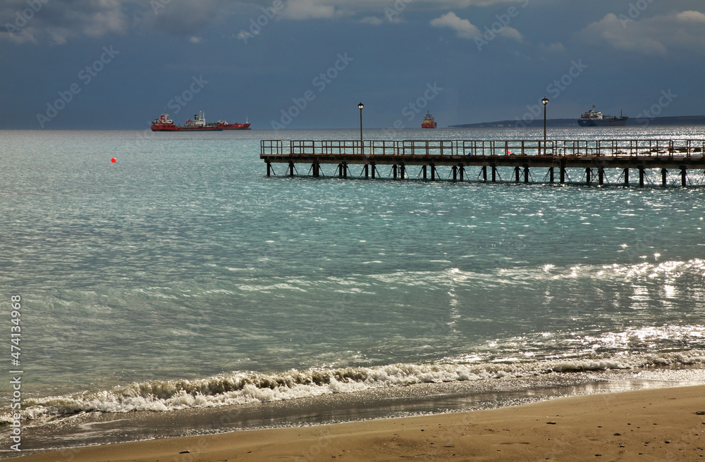 Mediterranean sea in Limassol. Cyprus