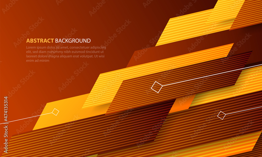 Red and yellow business geometric background. Template design for ...