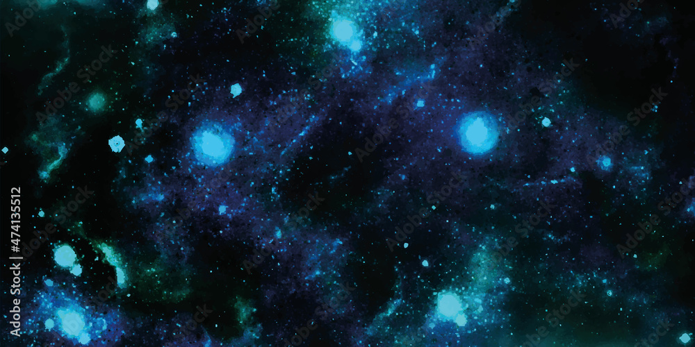 Abstract cosmos background, Deep Space Banner, Nebula and galaxies in space. Abstract cosmos background, Deep Space Banner, Nebula and galaxies in space.