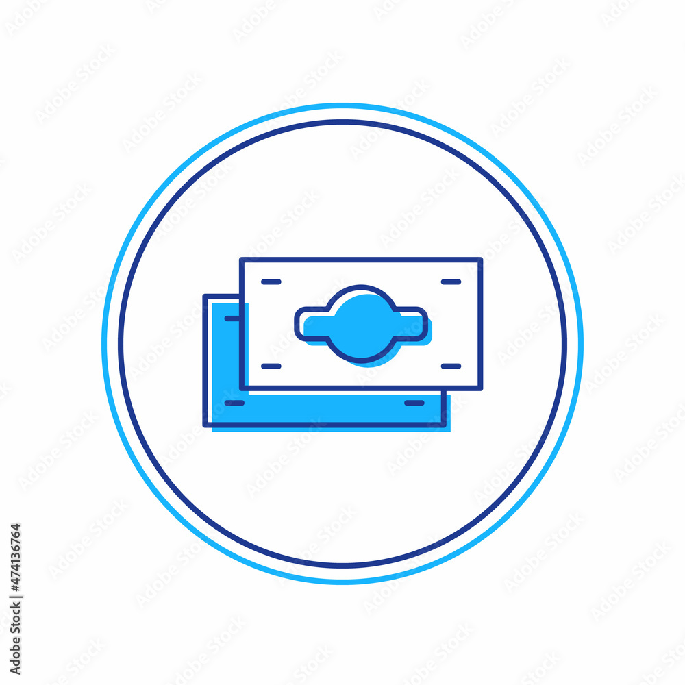 Filled outline Stacks paper money cash icon isolated on white background. Money banknotes stacks. Bill currency. Vector Filled outline Stacks paper money cash icon isolated on white background. Money banknotes stacks. Bill currency. Vector