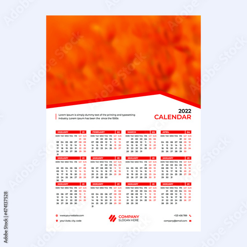 Wall Calendar 2022