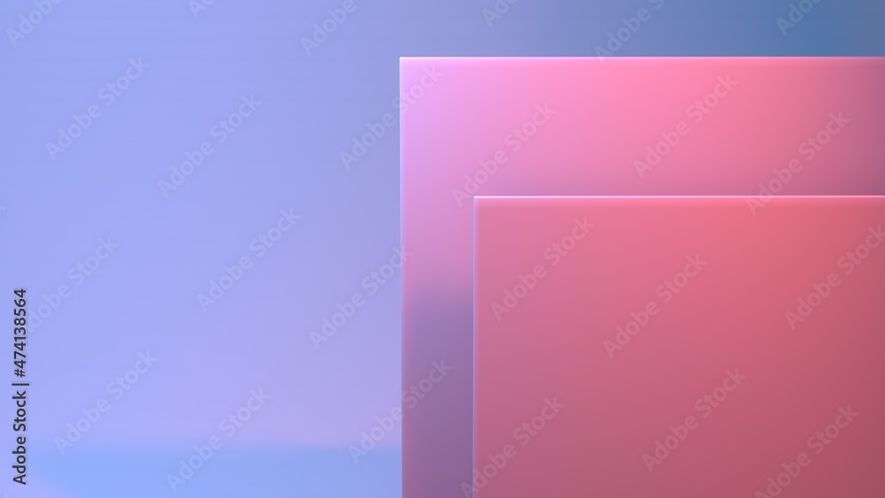 Obraz premium Mock-up 3d render? simple blank space and greeting card 