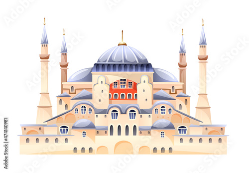 Saint Sophie Cathedral Byzantine art monument vector