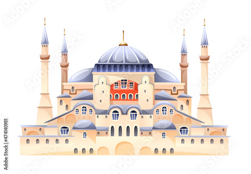 Saint Sophie Cathedral Byzantine art monument vector photo