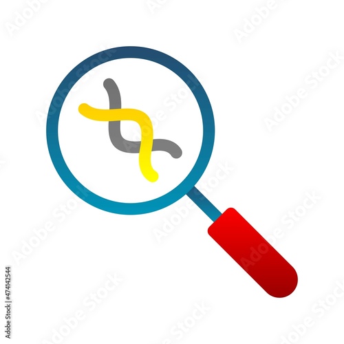 Dna Flat Gradient Vector Icon Design