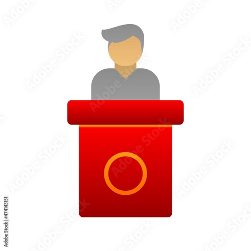 Political Flat Gradient Vector Icon Design