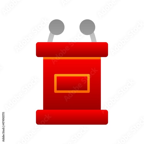 Lectern Flat Gradient Vector Icon Design