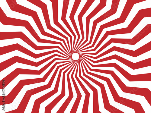 spiral red and white color abstract background design, vector illustration