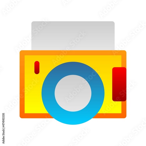 Vlog Flat Gradient Vector Icon Design
