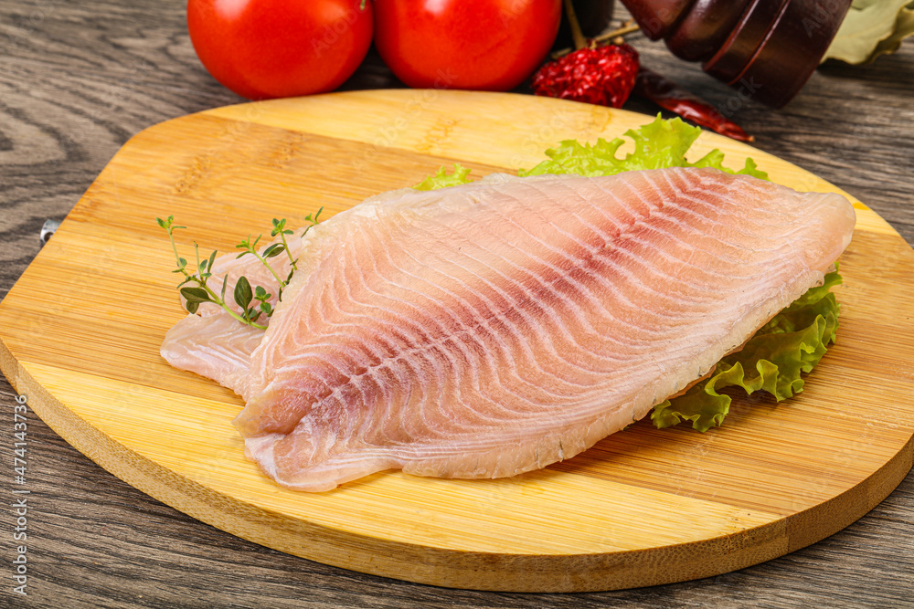 Raw tilapia fish for cooking Raw tilapia fish for cooking