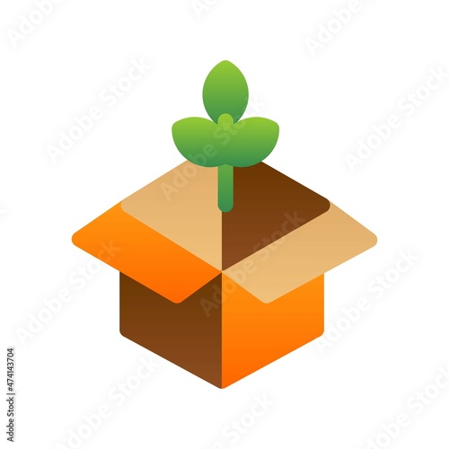 Obraz na płótnie Package Flat Gradient Vector Icon Design w salonie