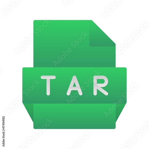 Tar Flat Gradient Vector Icon Design