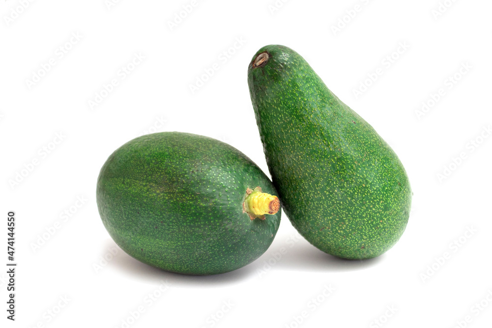 Two whole avocado isolated on white background Two whole avocado isolated on white background