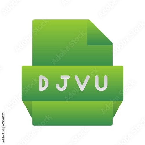 Djvu Flat Gradient Vector Icon Design photo