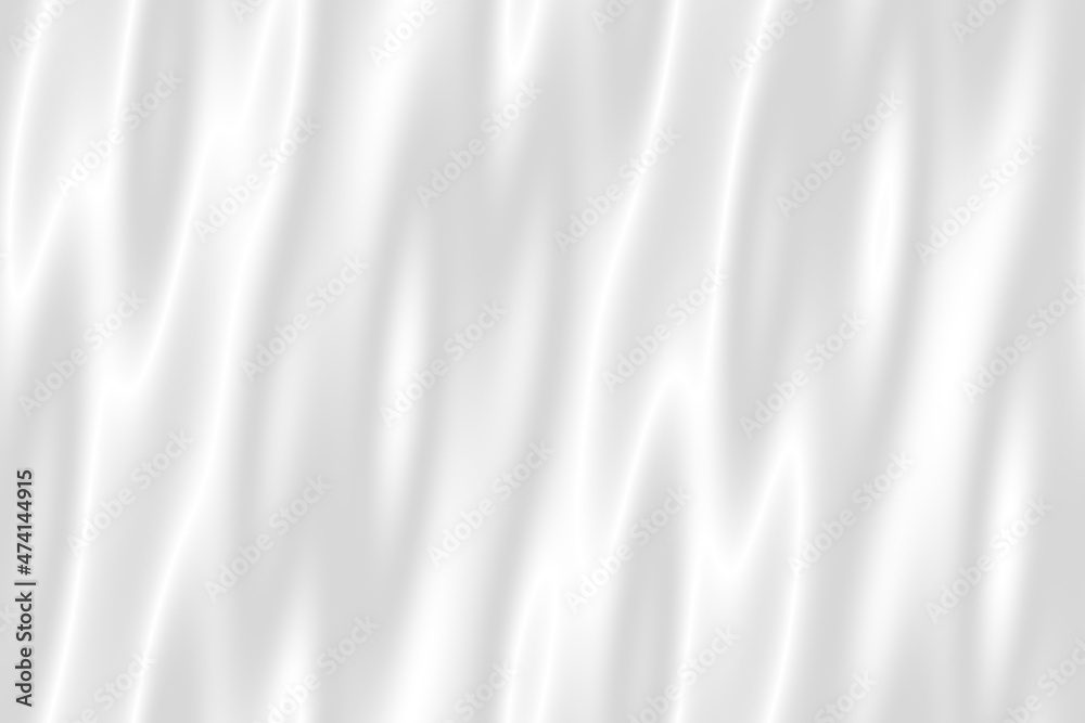 Fototapeta premium Abstract smooth elegant white fabric silk texture soft background, flowing satin waves.