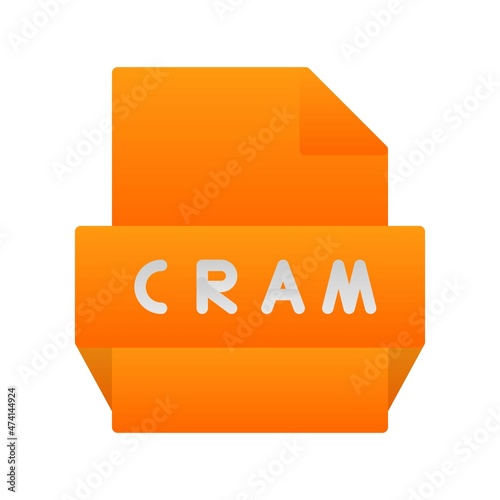 Cram Flat Gradient Vector Icon Design