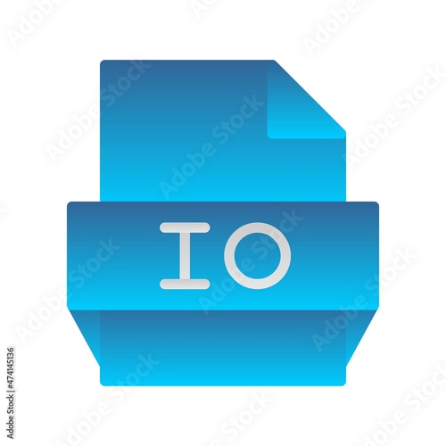Io Flat Gradient Vector Icon Design