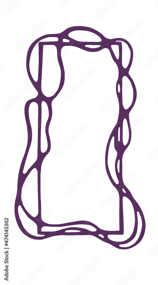 Vector vertical frame template with abstract organic wavy lines. Rectangular shape. Illustration for mobile apps, social media, templates, designs, posters and advertisements. Vector vertical frame template with abstract organic wavy lines. Rectangular shape. Illustration for mobile apps, social media, templates, designs, posters and advertisements.