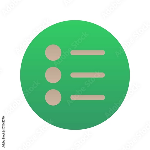 Menu Flat Gradient Vector Icon Design