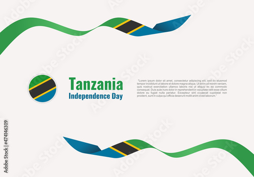 Tanzania Independence day background banner or poster for national celebration.