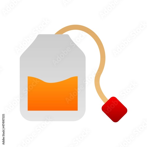 Tea Bag Flat Gradient Vector Icon Design