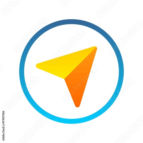  Navigation Flat Gradient Vector Icon Design