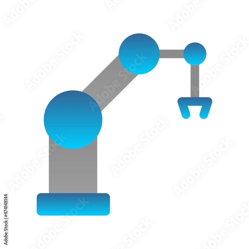 Robotic Flat Gradient Vector Icon Design