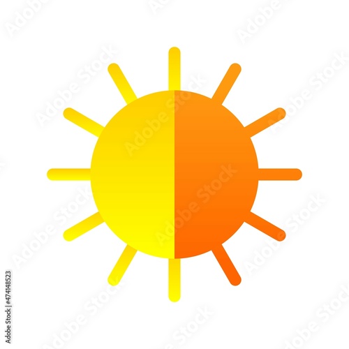 Brightness Flat Gradient Vector Icon Design