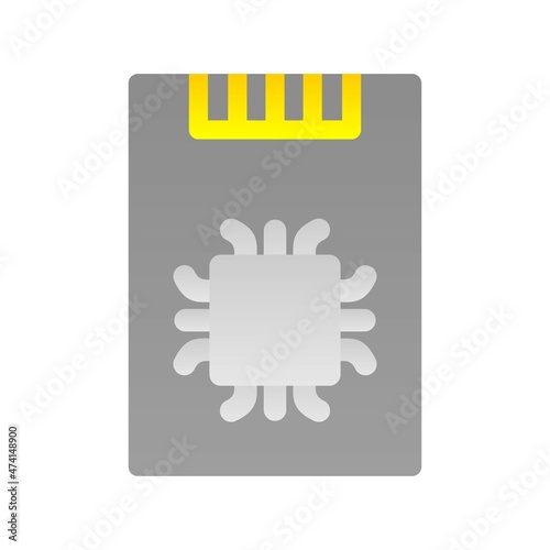 Ssd Flat Gradient Vector Icon Design