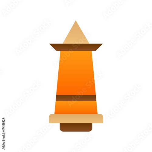  Obelisk Flat Gradient Vector Icon Design