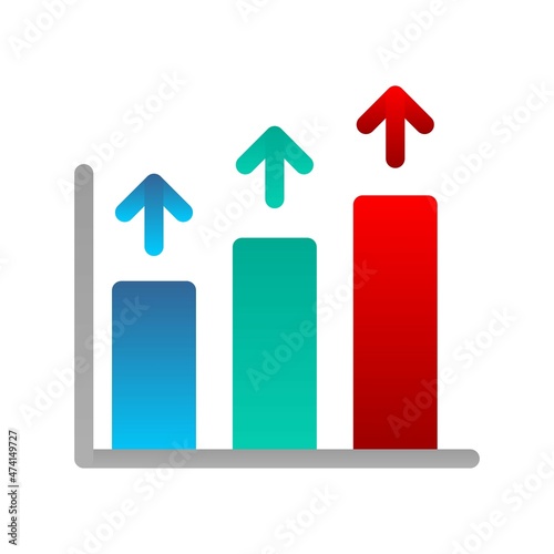  Profit Flat Gradient Vector Icon Design