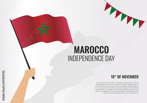 Morocco Independence day background for national celebration. © ngupakarti