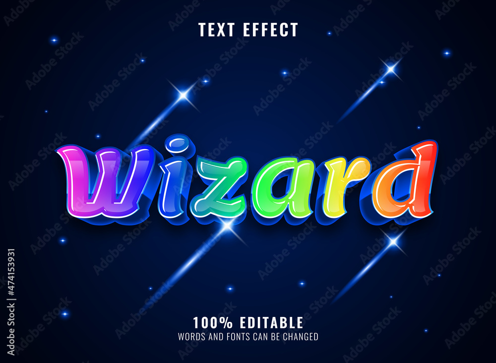 fantasy colorful wizard text effect