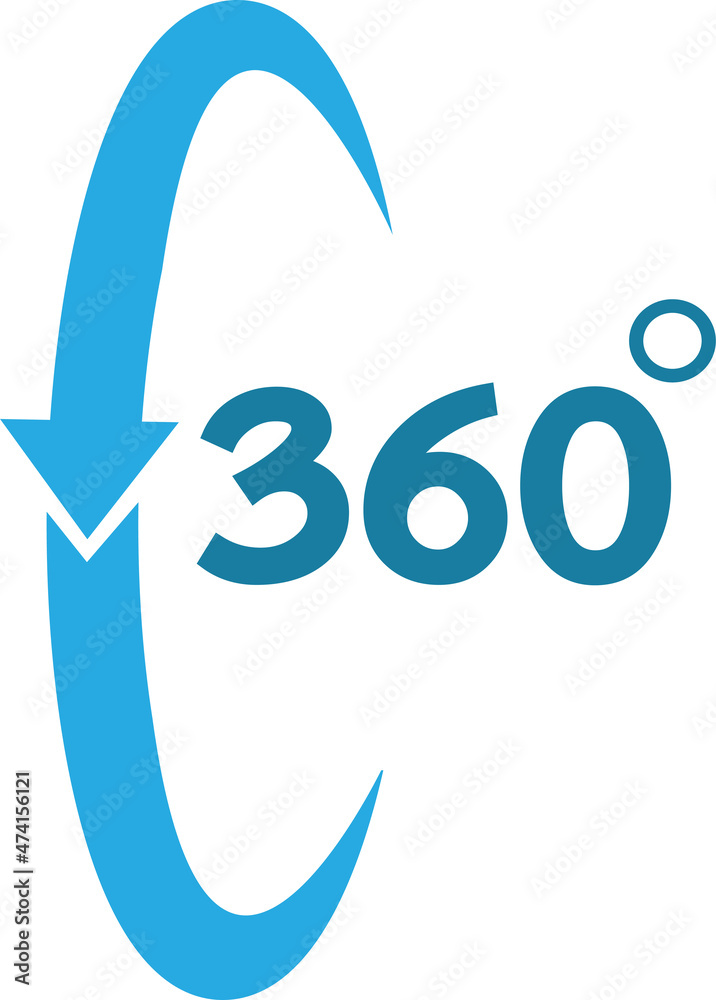 Simple 360 Degree icon sign design Simple 360 Degree icon sign design