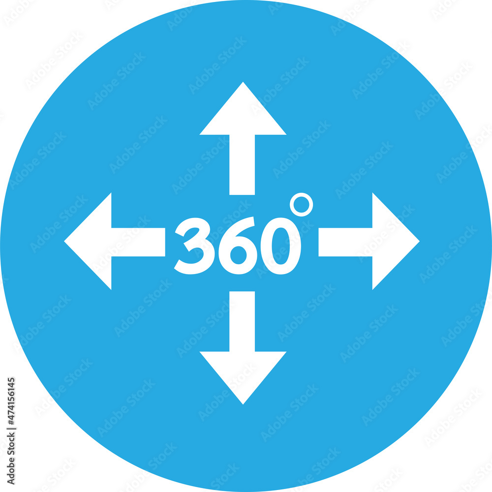 Simple 360 Degree icon sign design Simple 360 Degree icon sign design
