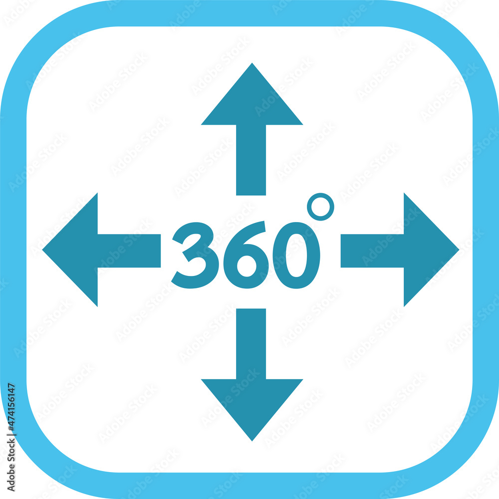 Simple 360 Degree icon sign design Simple 360 Degree icon sign design