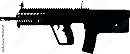 Micro IWI X95 X Tactical is a further development of the TAR-21 fully automatic machine gun. Israeli Infantry and US Coast Guard, Marine Corps, Navy and Space Force machine gun Carbine. 