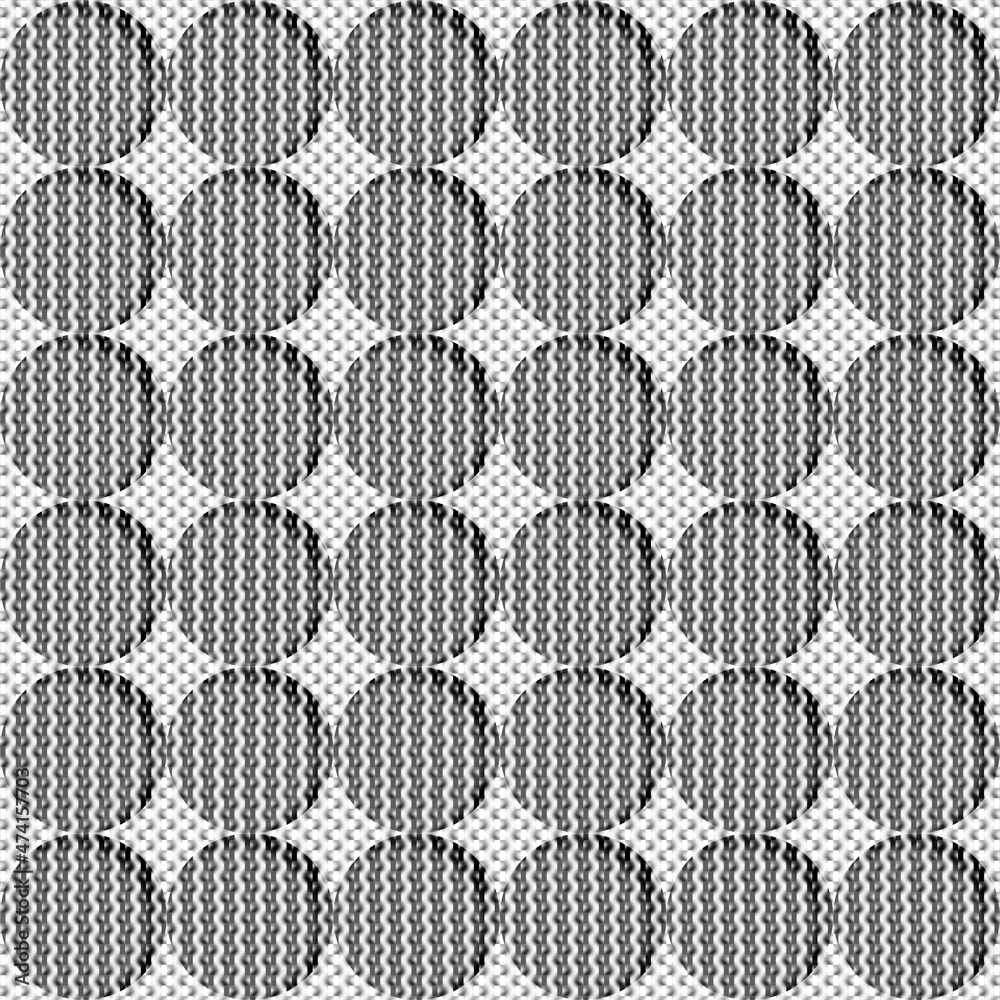 Seamless texture. Black and white digital pattern. Background of coarse knitting or fabric. Melange yarn pattern. For Scrapbooking and printing on textiles.