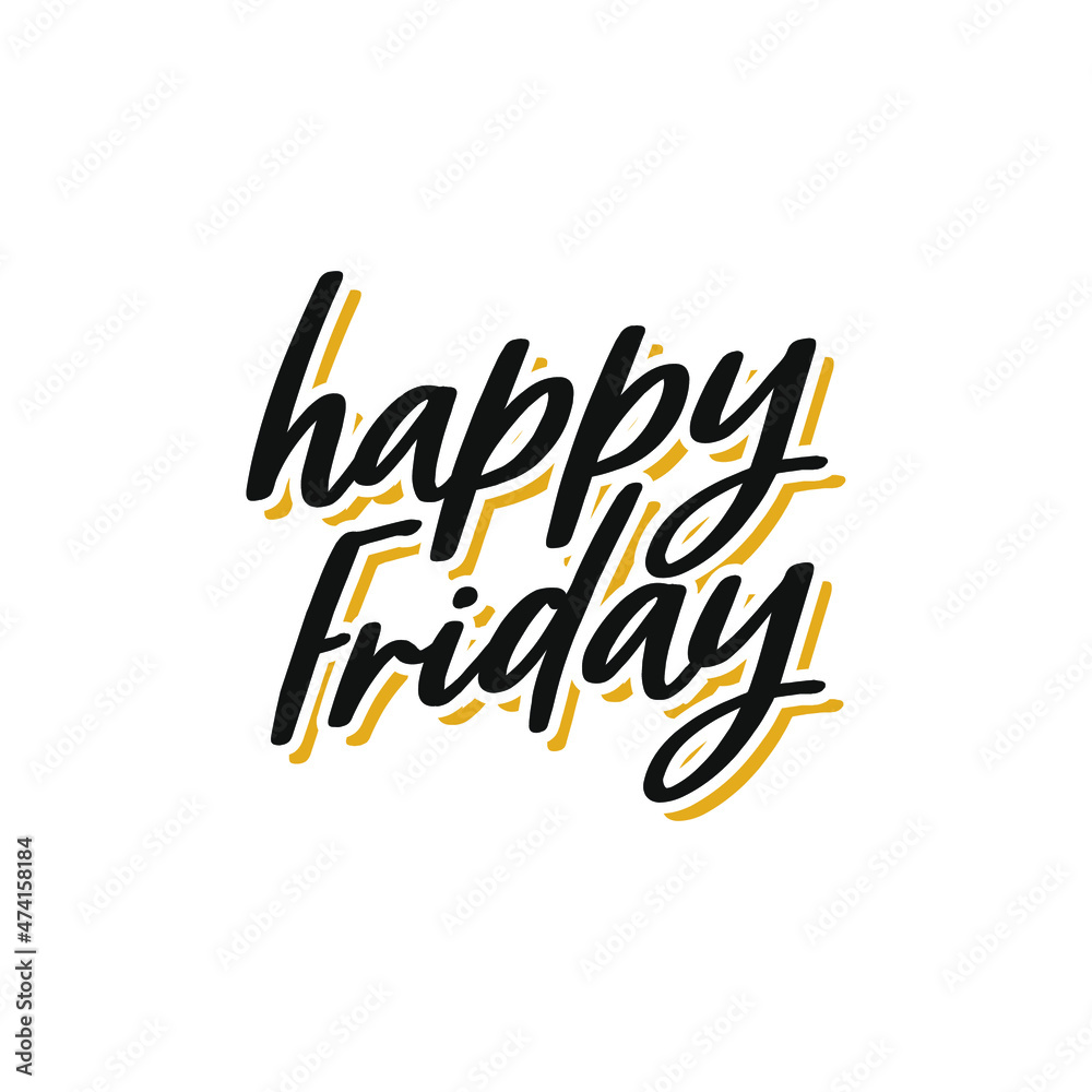 Happy Friday Vector Illustration - inspirational lettering design for posters, flyers, t-shirts, cards, invitations, stickers, banners. Happy Friday Vector Illustration - inspirational lettering design for posters, flyers, t-shirts, cards, invitations, stickers, banners.
