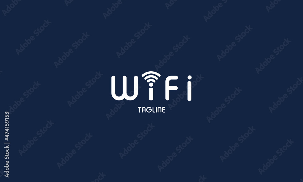 wifi is unique logo with blue background.