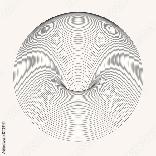 Circles in tor geometric form. Art design vector.