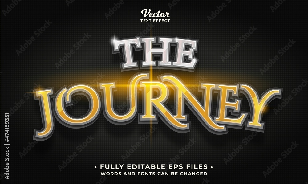 the journey cinematic style text effect suitable for title etc. words and fonts can be changed