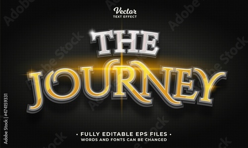 the journey cinematic style text effect suitable for title etc. words and fonts can be changed