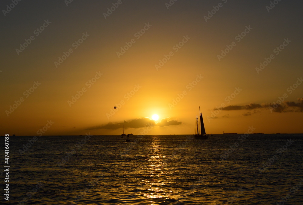 Sonnenuntergang über dem Golf von Mexico, Key West, Florida