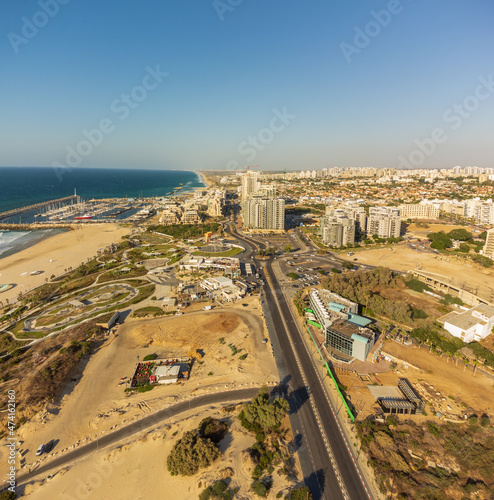 View from big height to the Ashkelon