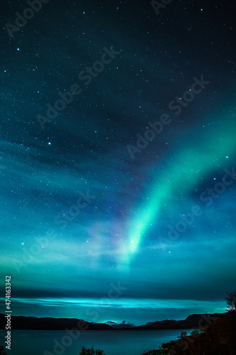 aurora borealis over the sea © Johan