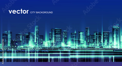 City background with architecture, skyscrapers, megapolis, buildings, downtown.